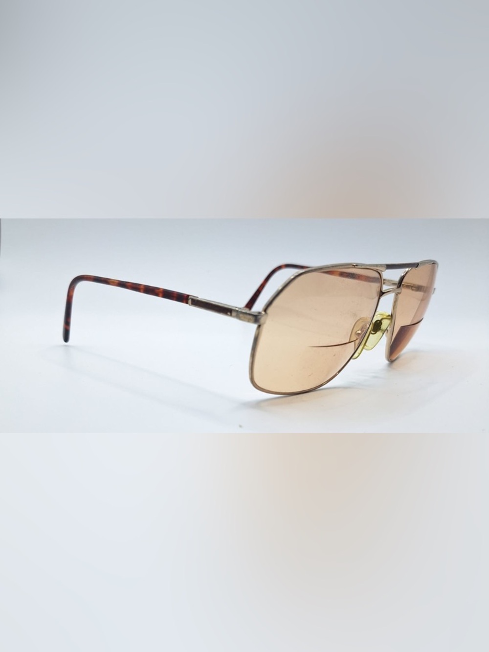Vintage L’AMY Tortoise Gold Pilot Metal Sunglasses Frames Only